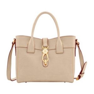 NWT Dooney & Bourke Amelie shoulder bag, large, “light taupe”